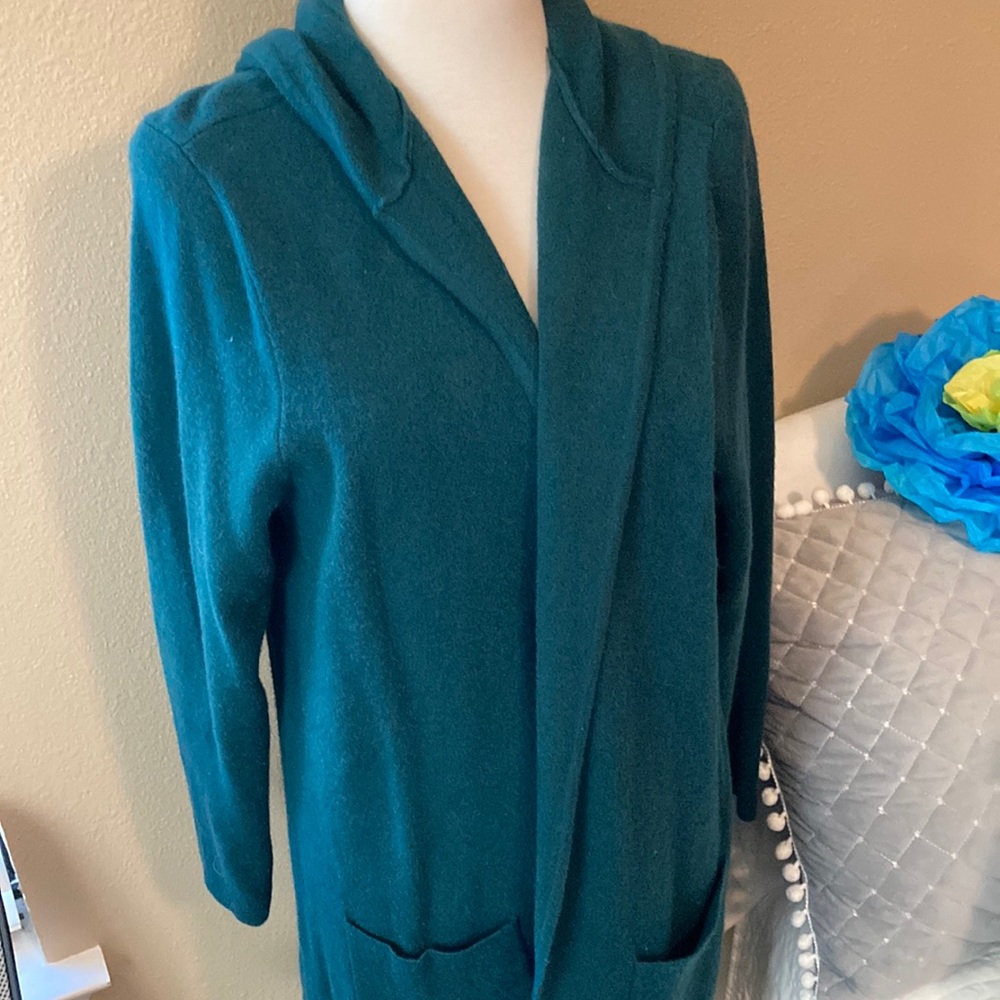 Torrid teal open hoodie sweater size 2